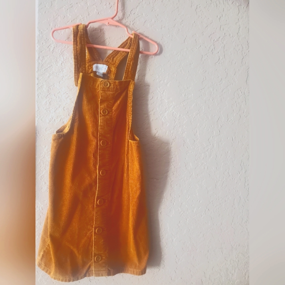 Orange Corduroy Button-Down Dress girls Size 8 Children's Place